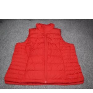 RED Puffer VEST By LANDS END